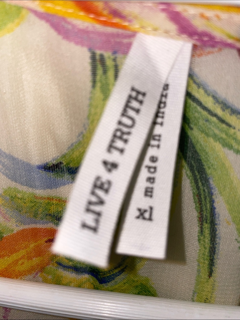 Live 4 Truth Sheer Tropical Leaf & Banana Print Coverup - Green Multi - Picture 2 of 2